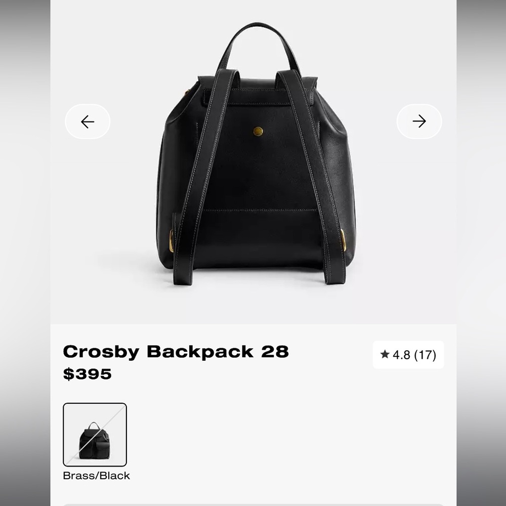 Coach Crosby 28 Black Leather Backpack - Picture 3 of 12